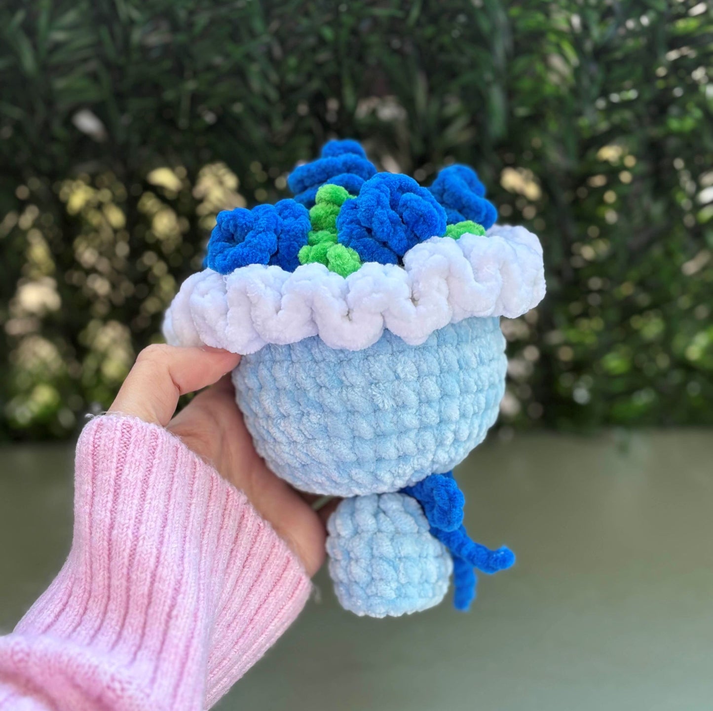 Petit bouquet de roses bleues