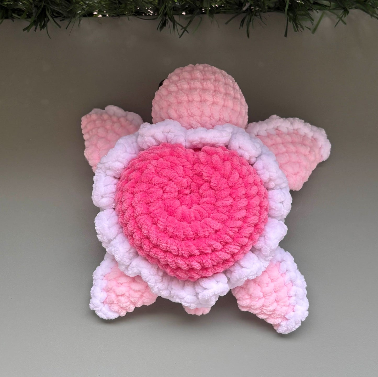 Tortue Saint Valentin cœur rose