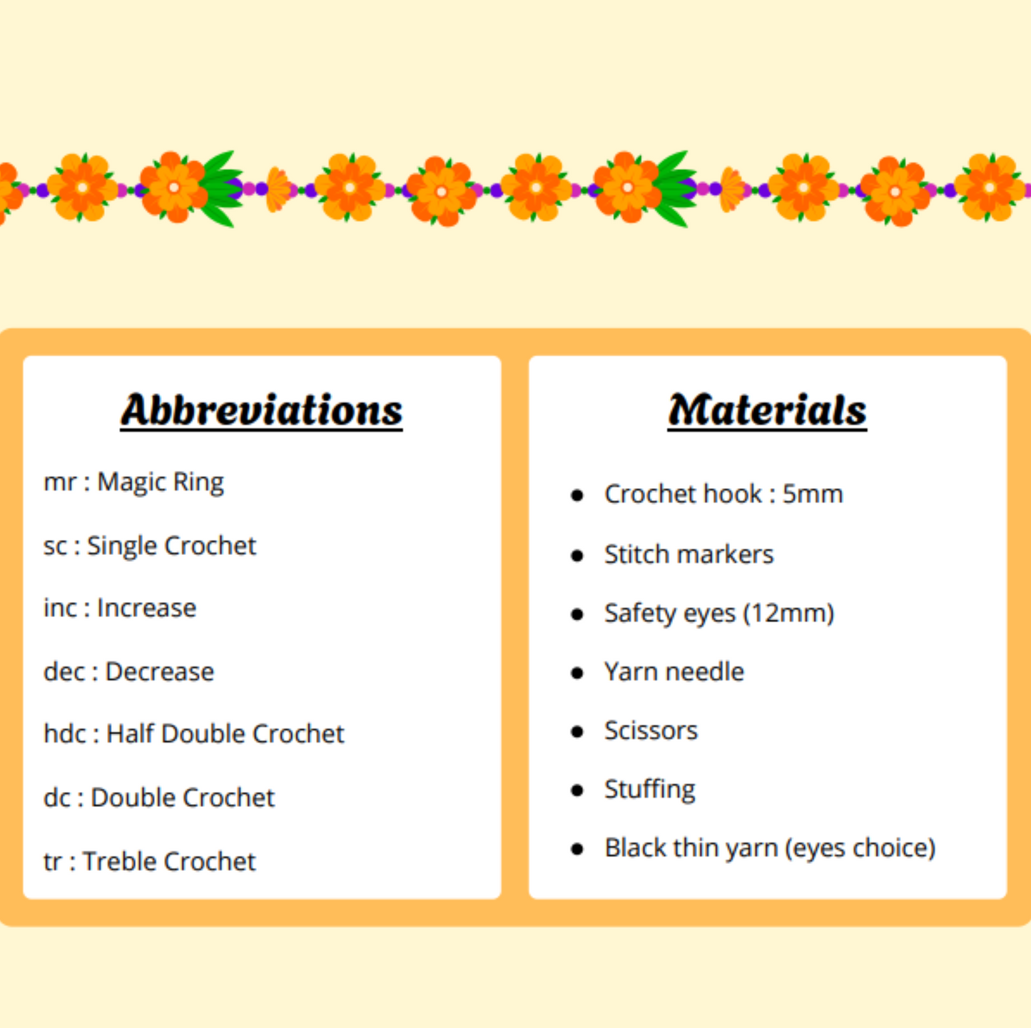 Patron abeille sans couture