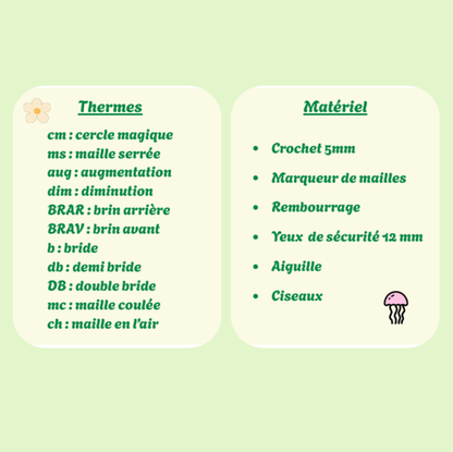 Patron méduses fleurs