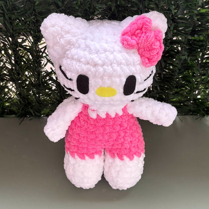 Chat salopette rose 🎀