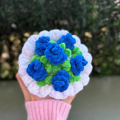Petit bouquet de roses bleues