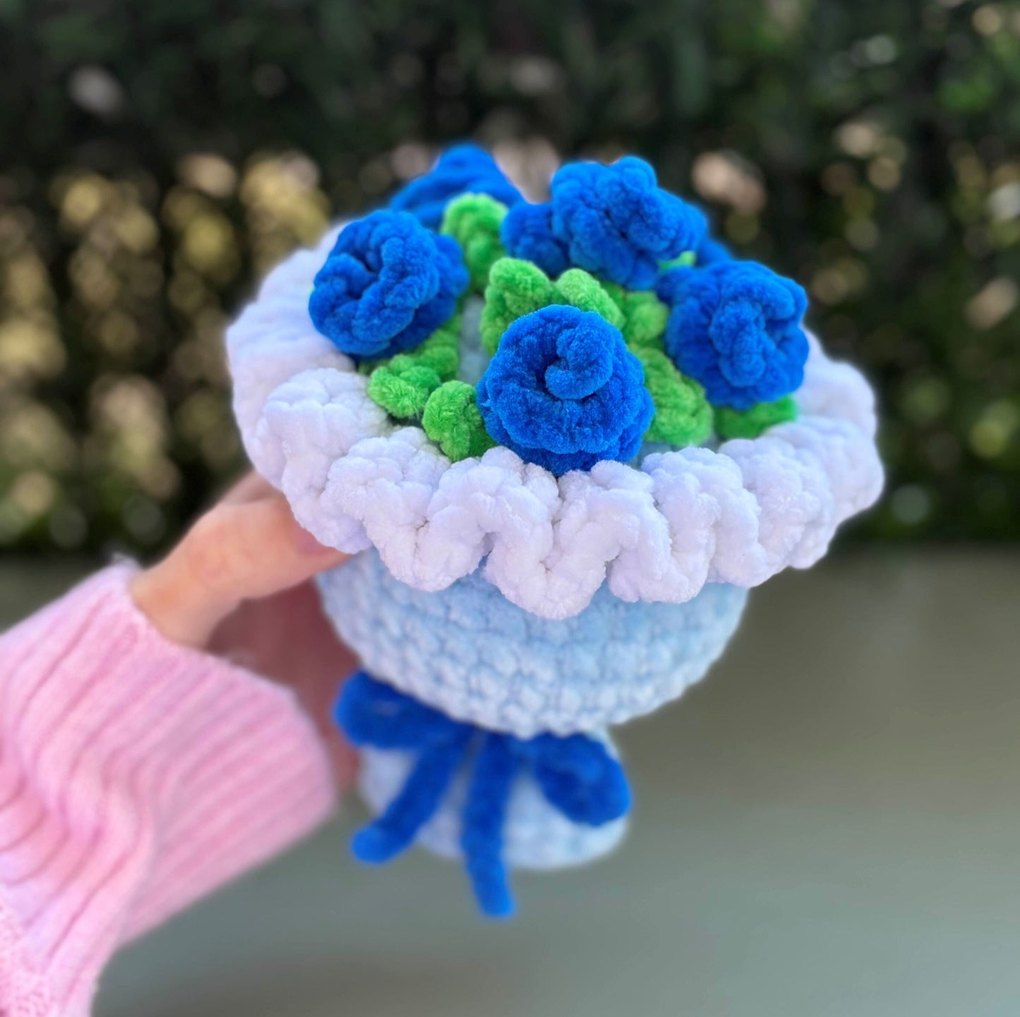 Petit bouquet de roses bleues