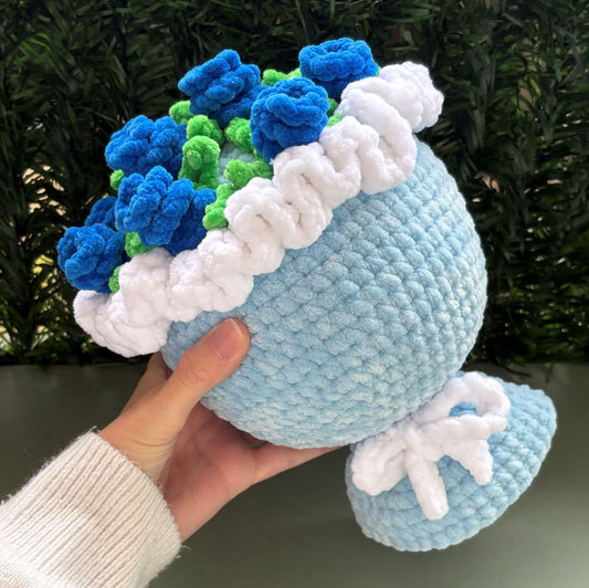 Gros bouquet de roses bleues