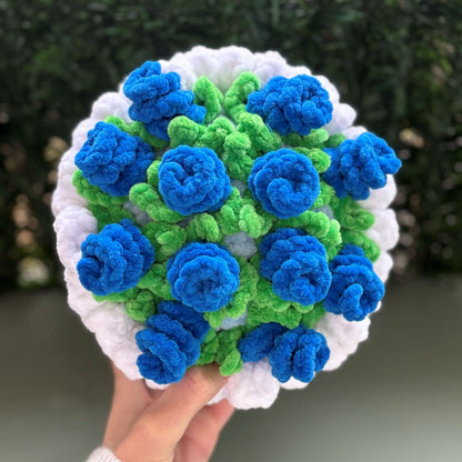 Gros bouquet de roses bleues
