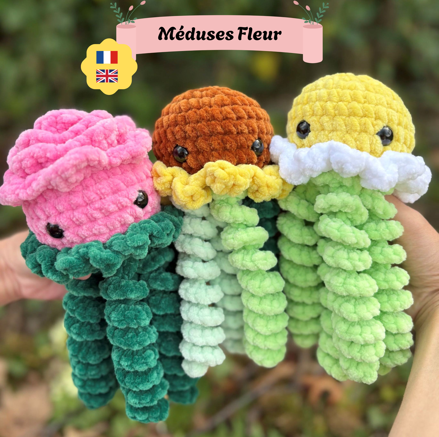Patron méduses fleurs