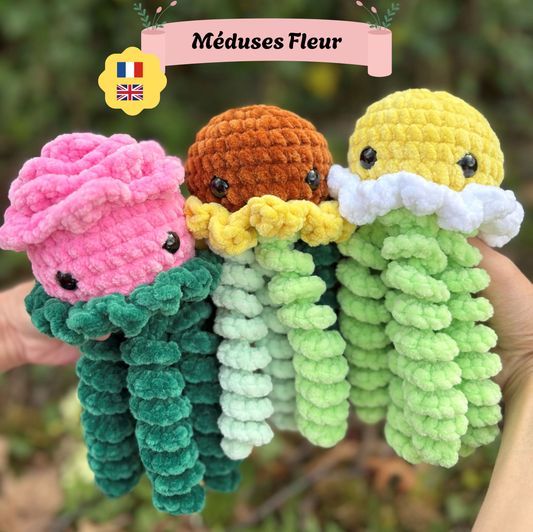 Patron méduses fleurs