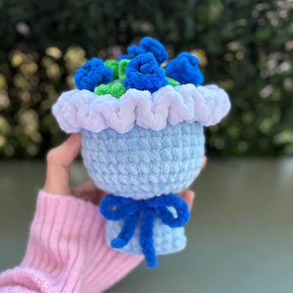 Petit bouquet de roses bleues